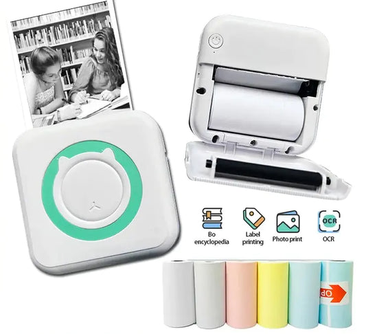 Mini Thermal Printer, Portable Bluetooth Pocket Phone Printer Journal, Photos, Notes, Kids Gift